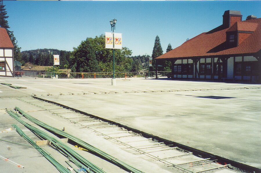 Arrowhead Village parking structure external post-tensioning retrofit