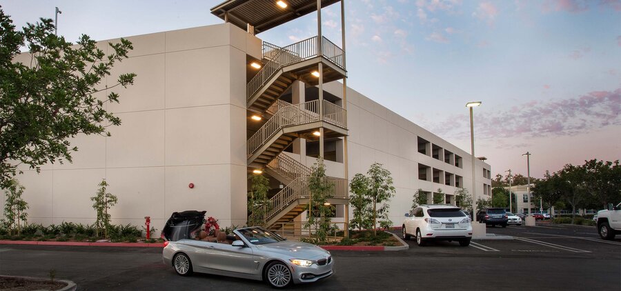 Blizzard Entertainment parking structure exterior