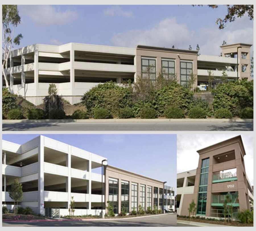 Mercury Insurance parking structure exterior